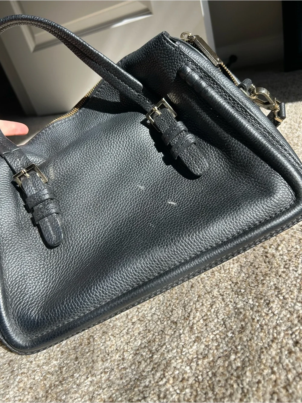 Kate Spade Black Leather Satchel/Shoulder Bag